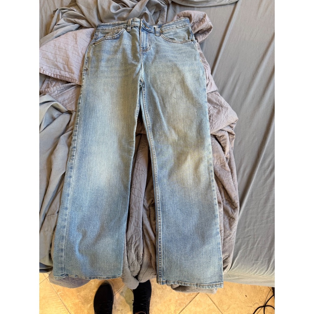Cat & Jack Boys Bootcut Stretch Jeans Light Wash Blue Denim Size 12
